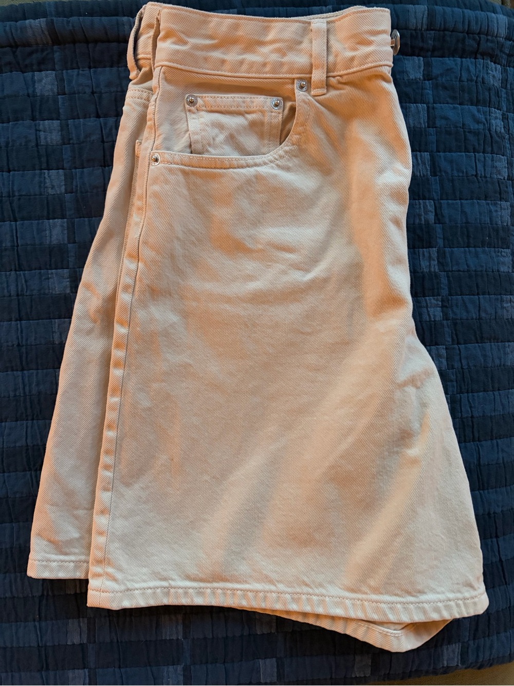 Everlane Beige A-Line Cotton Denim Shorts